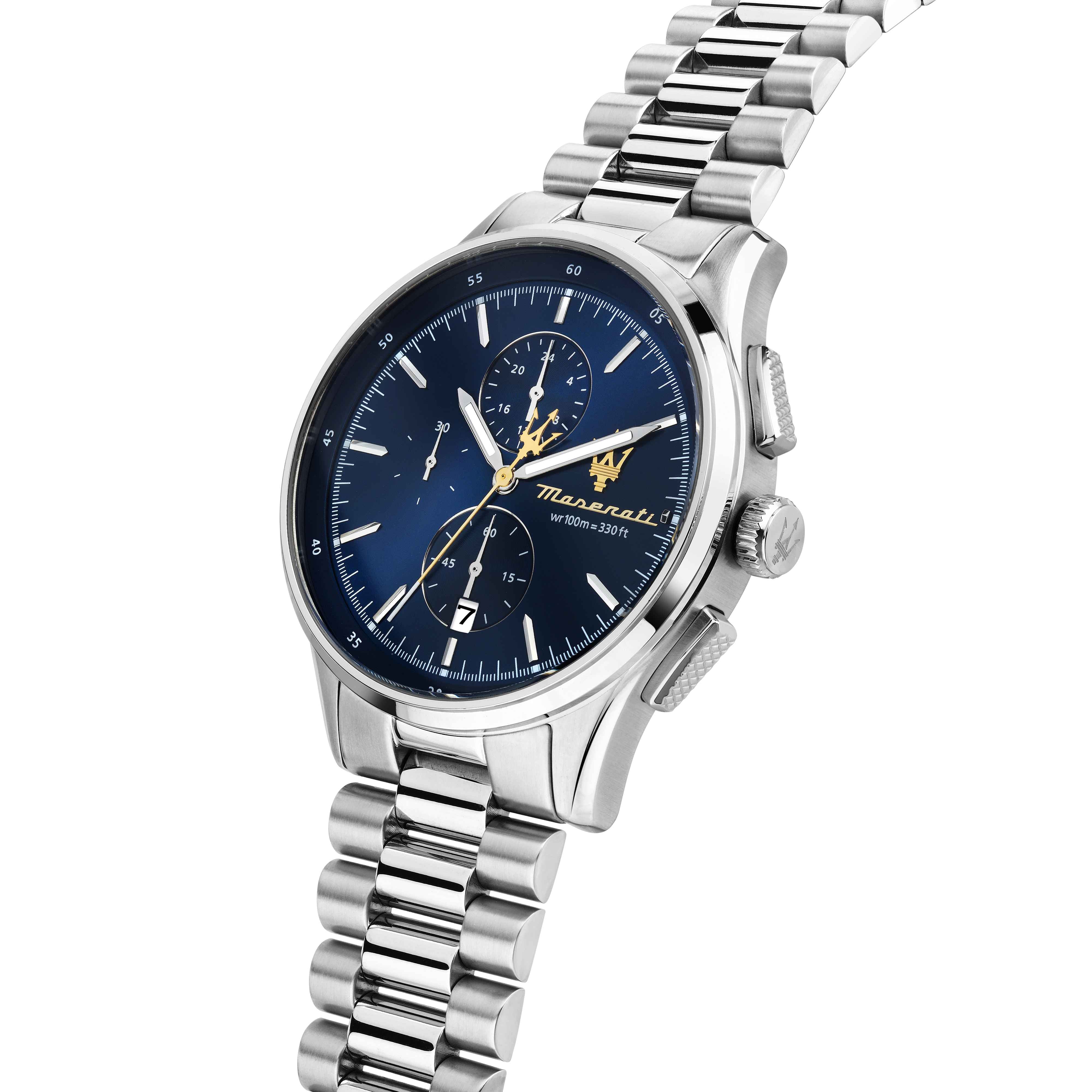 Orologio Uomo Maserati Acciaio Maglia President Cronografo Data R8873624004